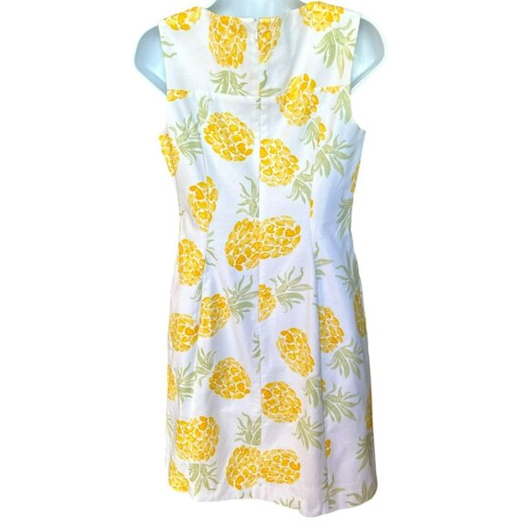 Brooks Brothers Women's Pineapple Summer Shift Dress Size 6 Petite Preppy Style - Picture 4 of 6